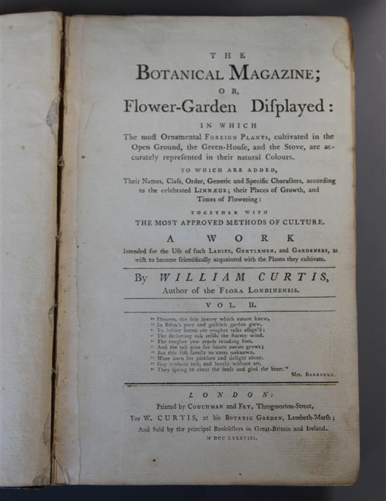 Curtis, William - The Botanical Magazine; or, Flower Garden Displayed, vols 2, 4, 7, 9 and 11, with 356 hand
